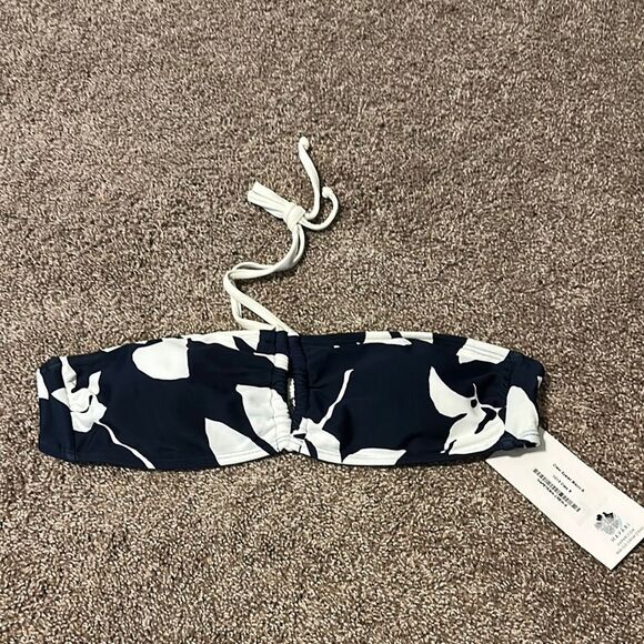 NWT Hapari Navy and White Bikini Top - Picture 1 of 6